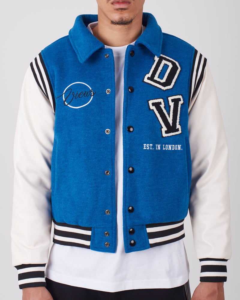 Louis Vuitton 2017 Forever Embroidered Varsity Jacket - Blue